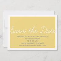 Whimsy Save the Date Invite, Yellow