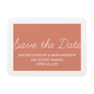 Whimsy Save the Date Magnet, Orange Magnet