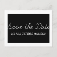 Whimsy Save the Date Postcard, Black