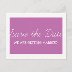 Whimsy Save the Date Postcard, Fuchsia Announcement Postcard