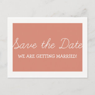 Whimsy Save the Date Postcard, Orange Announcement Postcard