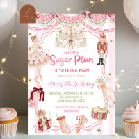 Whimsy Stripes Sugarplum birthday invitation