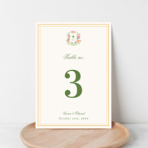 Whimsy Tropical Palm Tree Table Number Sign