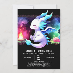 Whimsy Wild Dragon Birthday Invitation