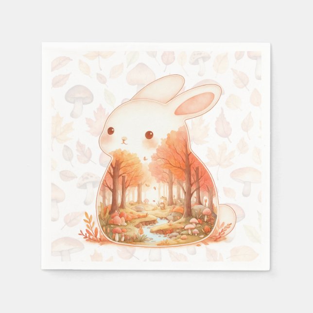 Whimsy Wilderness Critters - the Rabbit - Napkin (Front)