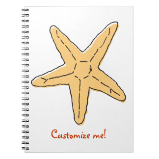 WhimsyMonger Starfish Note Book - customisable
