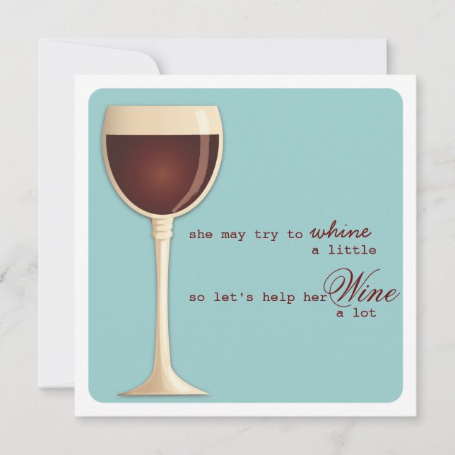 Whine or Wine Milestone Birthday Party Invitation (Front)