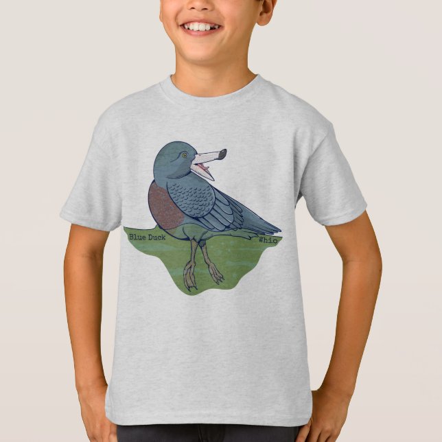 Whio Blue Duck NZ BIRD T-Shirt (Front)
