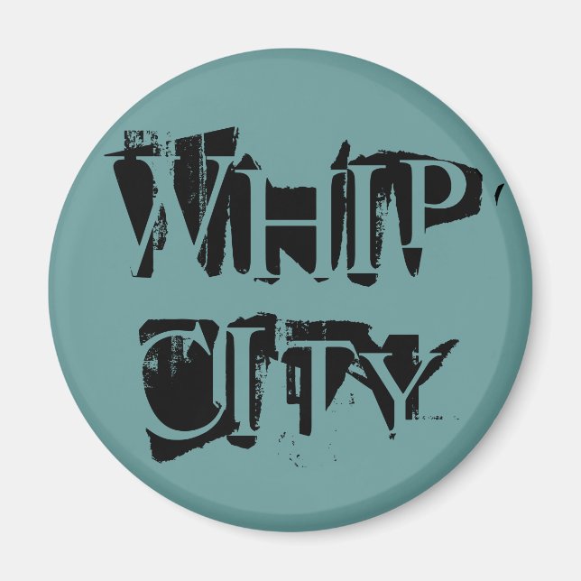 WHIP CITY MAGNET BLUE (Front)