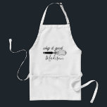 Whip It Good Funny Personalised Standard Apron<br><div class="desc">Whip It Good Funny Personalised Adult Apron. Cute chef apron with a cooking whisk and a funny cooking humour quote. Personalise this custom cook humour design with your own name or text.</div>
