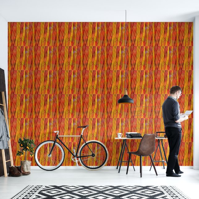 Whip Wire smooth vinyl wallpaper (Living Room)