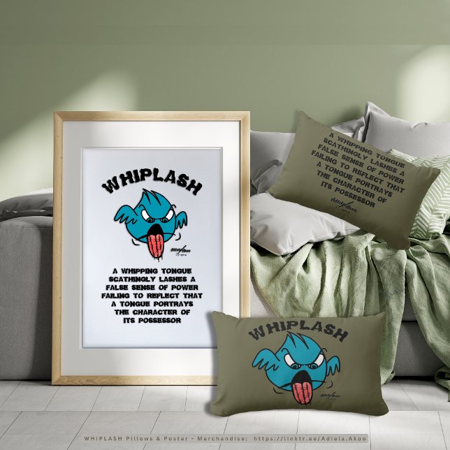 WHIPLASH Glossy Poster by Poet Adiela Akoo (WHIPLASH Pillows & Poster by Poet Adiela Akoo. Shop the matching mugs, totes & tees too. Get it now!)