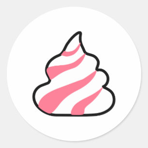 whipped cream 1 classic round sticker