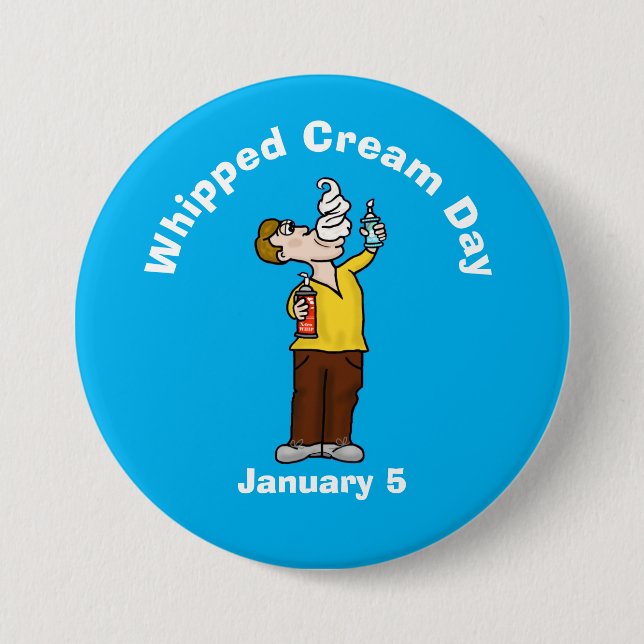 Whipped Cream Day Men's Button (Front)