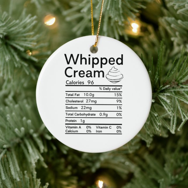 Whipped Cream Nutrition matching Ceramic Tree Decoration (Tree)