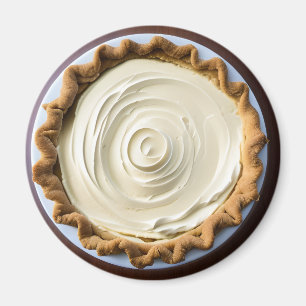 Whipped Cream Pudding Pie Food Magnet