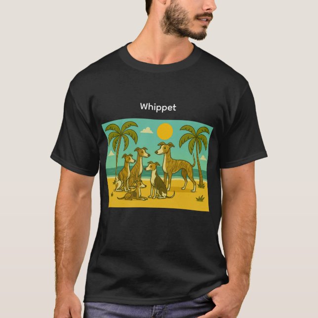 Whippet Beach T-Shirt (Front)
