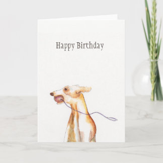 'Whippet' birthday card