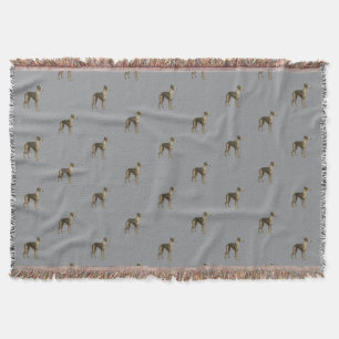 Whippet blanket - Whippet against grey background