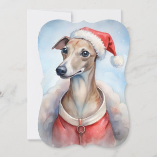 Whippet Christmas Card 