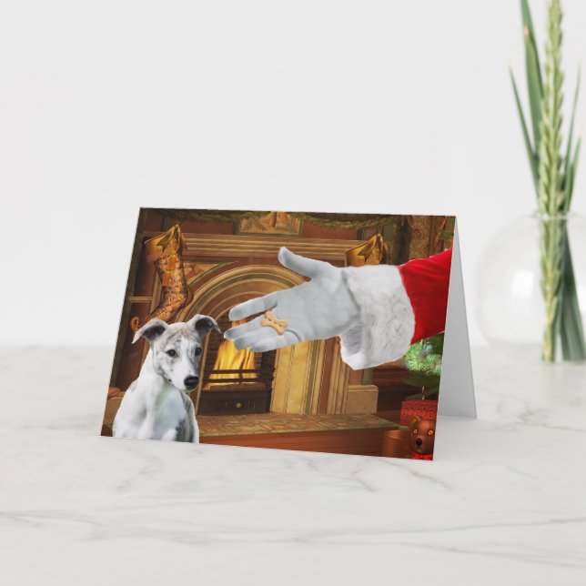 Whippet Christmas Holiday Card (Front)