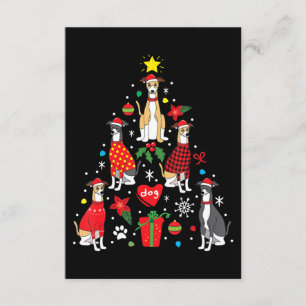 Whippet Christmas Ornament Tree Funny Dog Mum Dad Enclosure Card
