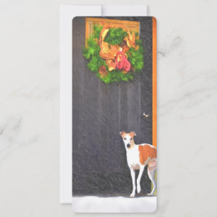 Whippet Christmas Postcard