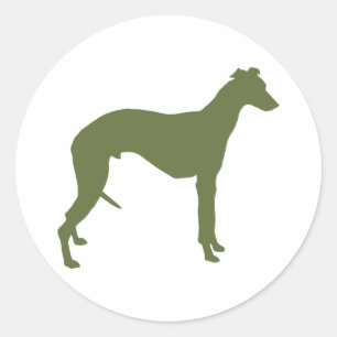Whippet Classic Round Sticker