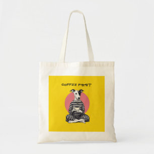 Whippet Coffee Time – Quirky Vintage Dog Tote Bag