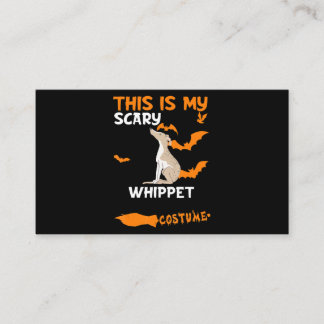 Whippet Costume Halloween Lazy Scary Dog Enclosure Card