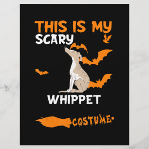 Whippet Costume Halloween Lazy Scary Dog T-Shirt Custom Letterhead