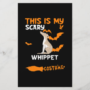 Whippet Costume Halloween Lazy Scary Dog T-Shirt Stationery