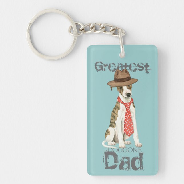 Whippet Dad Key Ring (Front)