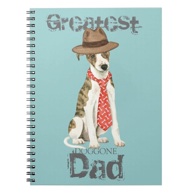 Whippet Dad Spiral Notebook (Front)
