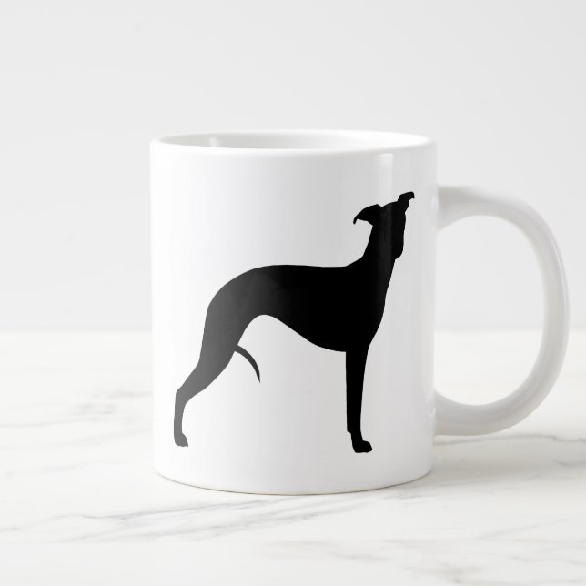 Whippet Dog Breed Silhouettes Large Coffee Mug (Right)