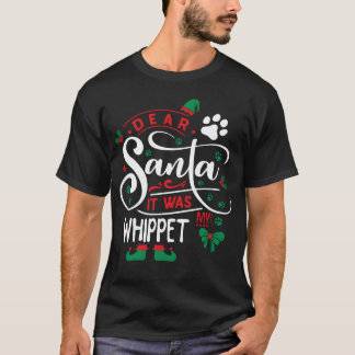Whippet Dog Christmas Dog breed girl vintage T-Shirt