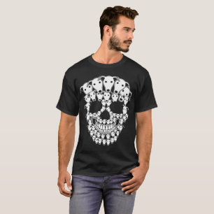 Whippet Dog In Skull Pets Love Tshirt