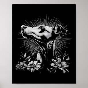 Whippet Dog Lover Retro Style Tattoo _1  Poster