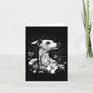 Whippet Dog Lover Retro Style Tattoo  Card