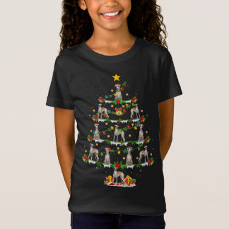 Whippet Dog Lover Xmas Lighting Whippet Christmas T-Shirt