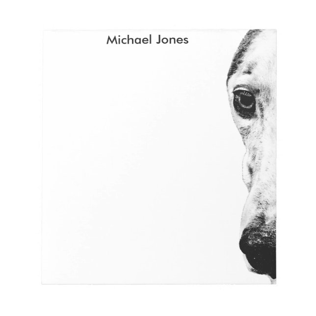 Whippet dog notepad (Front)