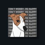 Whippet dog pop art canvas print<br><div class="desc">Retro pop art style original dog illustration of cute worried Whippet with inspirational and positive text "Dont worry,  be happy" printed on canvas. A must have to keep you motivated and on track especially for those who love animals and dogs.</div>