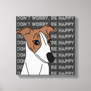 Whippet dog pop art canvas print