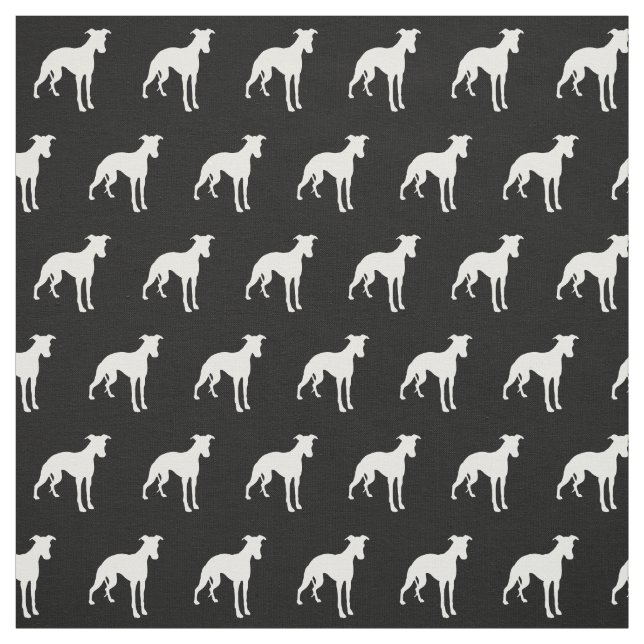 Whippet Dog Silhouette Pet Fabric (Swatch)