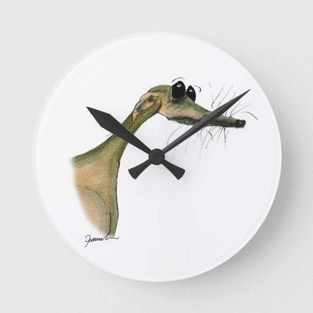 WHIPPET dog, tony fernandes Round Clock (Front)