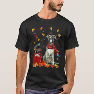 Whippet  Fall  Chocolate  Hot   Dog Autumn T-Shirt