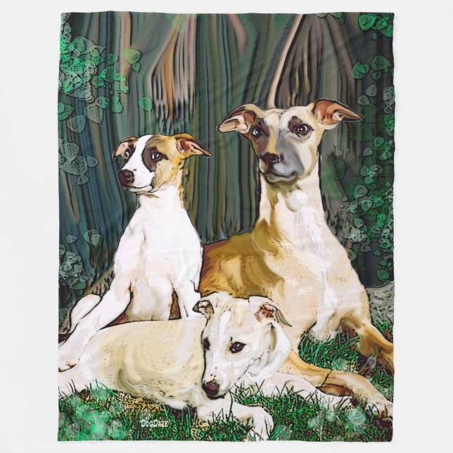 Whippet Family Blanket (Front)