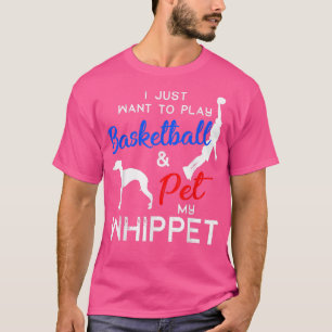Whippet Funny Basketball Dog Owner Lover Xmas Gift T-Shirt