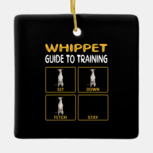 whippet guide to training dog obedience ceramic ornament