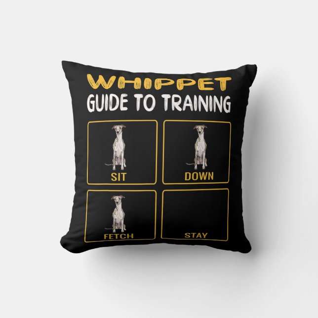 whippet guide to training dog obedience cushion (Front)